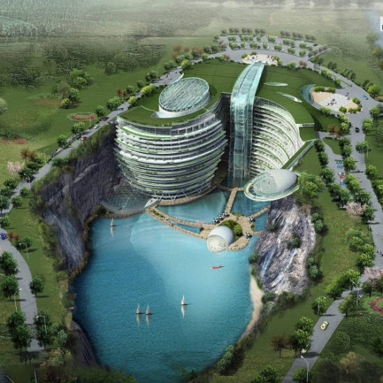 Picture of Steel Constructure Project 1-Shanghai Sheshan InterContinental Pit Hotel (Deep Pit Hotel)
