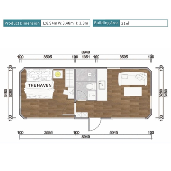 Picture of Innovative Design Prefab Modular House 31m²