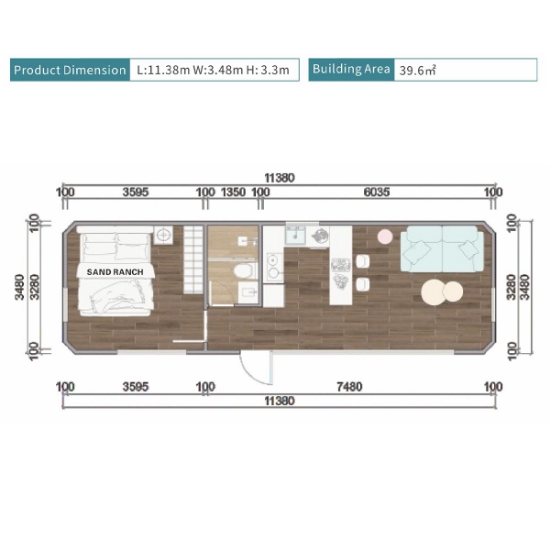 Picture of Luxury Prefab Modular Mountain House 39.6m²