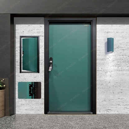 Slika Green Metal Entrance Door - Modern Design