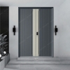Picture of Dark Grey and Champagne Gold Bi-Color Metal Double Entrance Doors