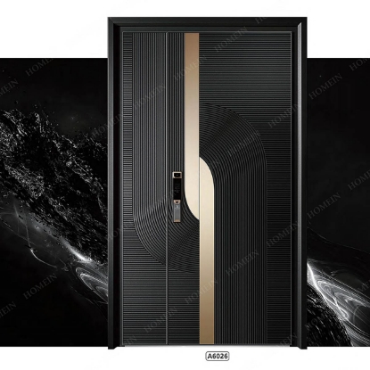 Slika Black Geometric Smooth Texture Metal Ma-So Door