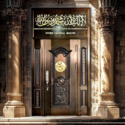 Slika Relief Carved Large Size Single Entrance Church Door
