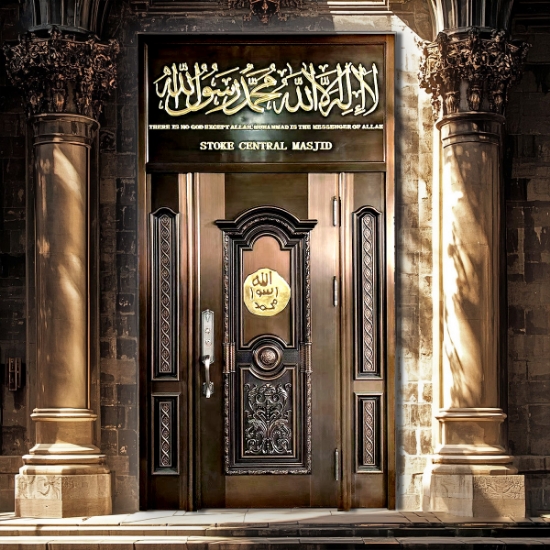 Picture of Relief Carved Large Size Single Entrance Church Door