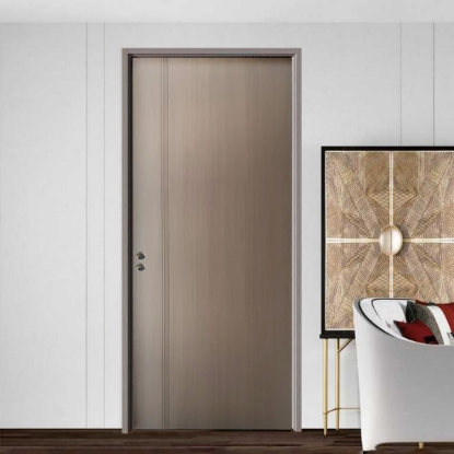 Picture of Light Walnut Wood Grain Vertical Line Standard Interior Door