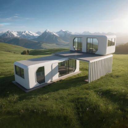 Slika Open-plan Layout - Modern Space Capsule Home - Original Design