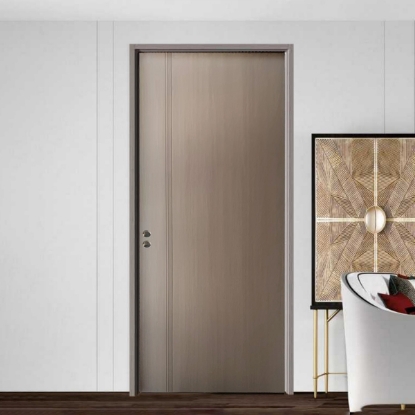 Slika Light Walnut Wood Grain Vertical Line Standard Interior Door