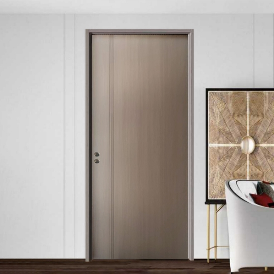 Picture of Light Walnut Wood Grain Vertical Line Standard Interior Door