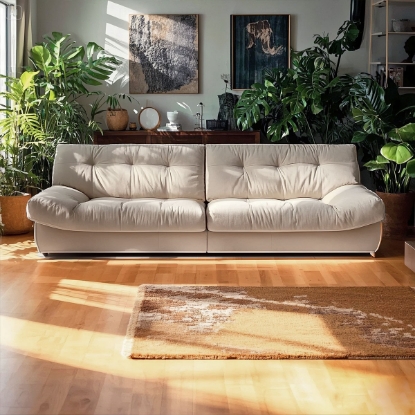 Slika Italian Minimalist Cloud Cat-Scratch Fabric Sofa