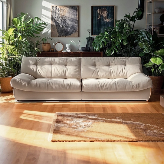 Picture of Italian Minimalist Cloud Cat-Scratch Fabric Sofa