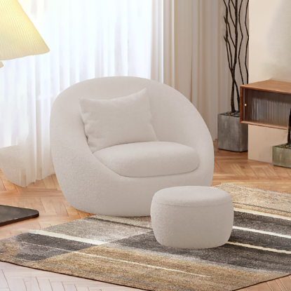 Slika Minimalist light luxury master bedroom creative single lazy small sofa chair