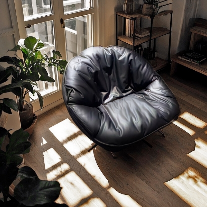 Slika Rotating Flying Saucer Chair - Stylish Single Seater Sofa Chair