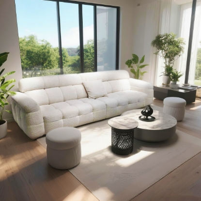 Slika Cream-colored Marshmallow Sofa - Simple Modern Cloud Couch