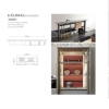 Picture of Luxury Lacquer Kitchen Island, Grey - Gold Splicing, Glass Display Cabinets, Marble Countertop
