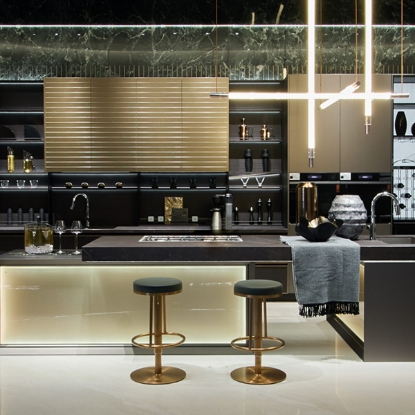 Slika Golden Premium Marble Luxurious  Cabinet - Metal Accents, Glass Display, High - End Storage